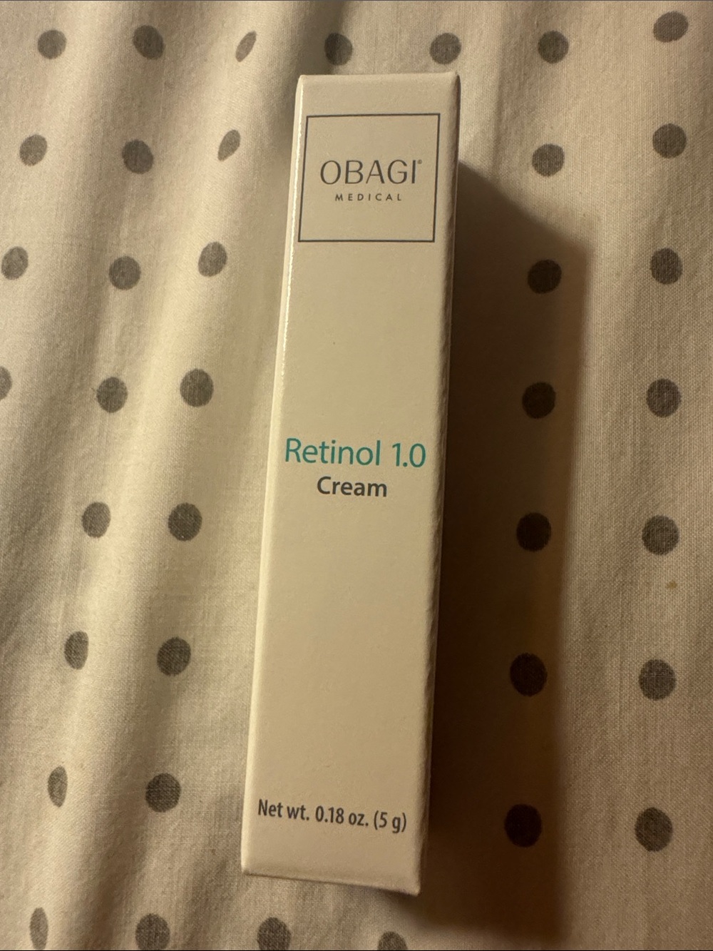 Obagi Retinol 1.0 Cream – White packaging with teal text